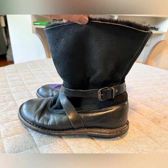 TRIPPEN Snow US 6.5-7 Black Fur Lined Leather Booties Made in Germany Orig $455 - Picture 11 of 13